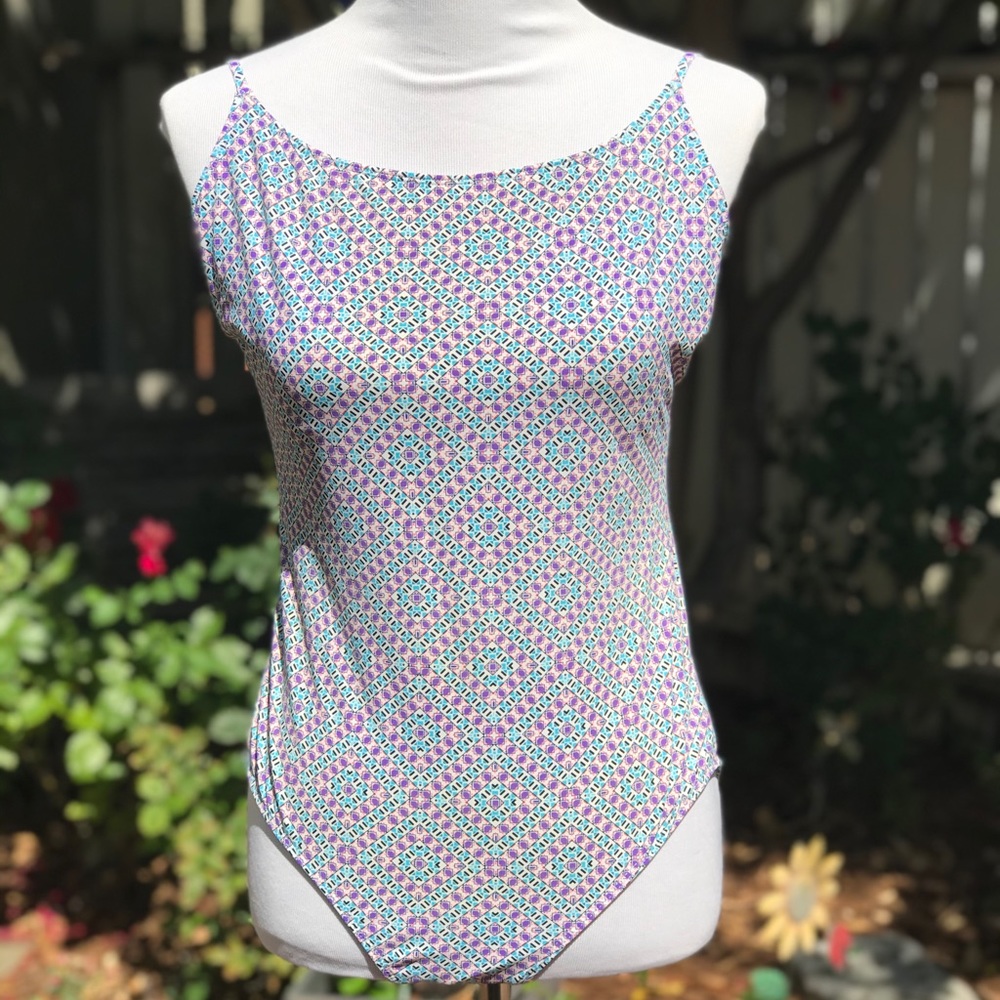 GAP One Piece Open Crossback Back Swim Suit